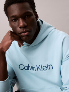 Buy 남성 스탠다드 로고 프리미엄 테리 후디 in color SKY BLUE