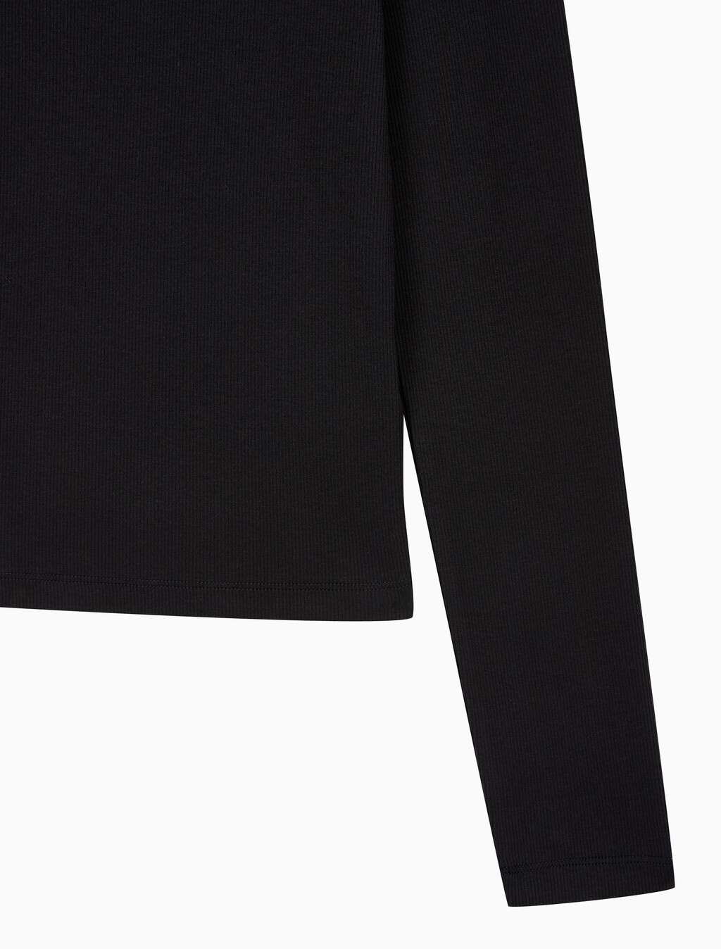 Buy 여성 모노그램 롱슬리브 헨리넥 티셔츠 in color BLACK