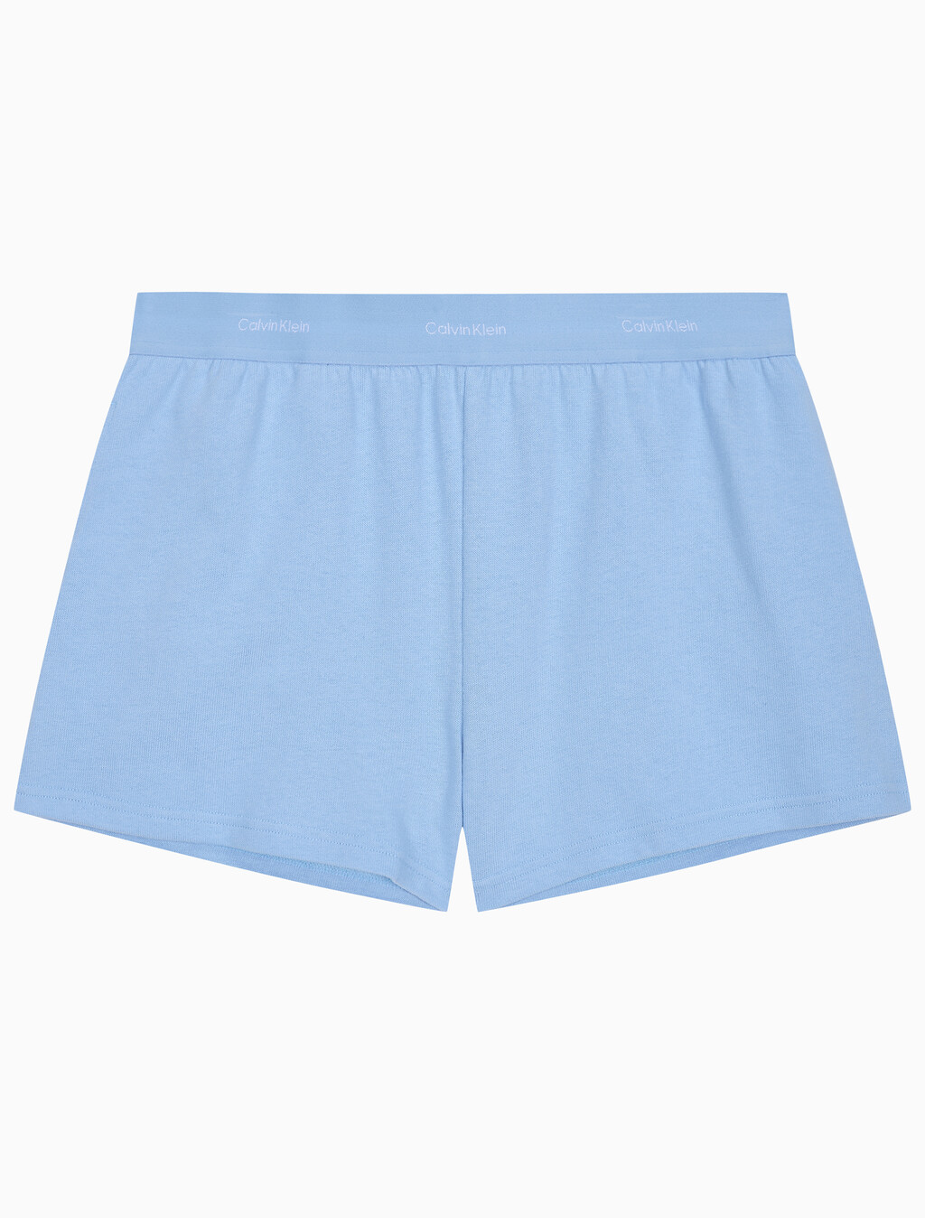 Buy 여성 CK 베이직 라운지 로고 져지 쇼츠 in color Light Blue