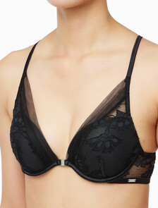 Buy 여성 CK 블랙 브라이덜 AF 푸쉬업 브라 in color BLACK