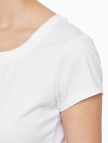 Buy 여성 쿨링 로고 베이비 티셔츠 in color BRIGHT WHITE