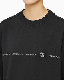 Buy 남성 레귤러핏 리피트 로고 스웻셔츠 in color CK BLACK