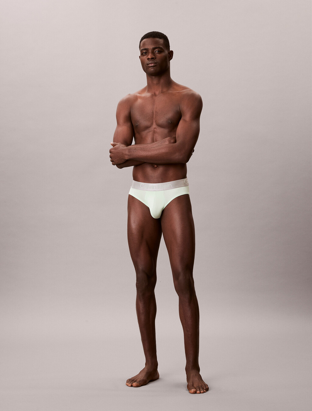 Buy 남성 브러시드 마이크로 져지 멀티 힙 브리프 3PK in color Grey / Mint / Blue