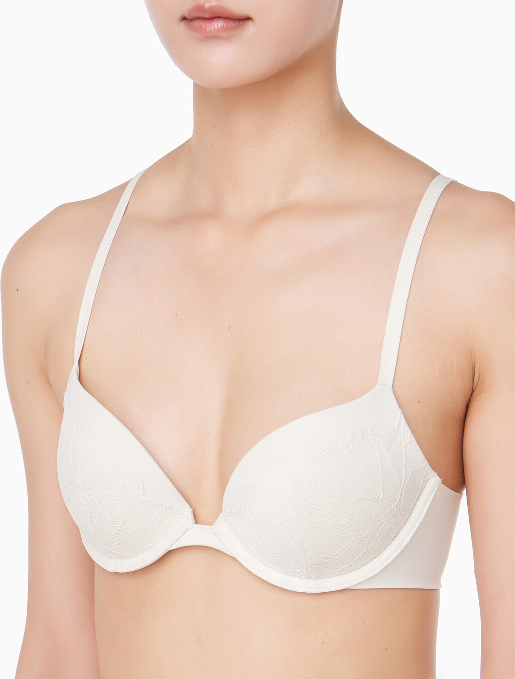 Buy 여성 퍼펙틀리 핏 레이스 AF 푸쉬업 브라 in color BONE WHITE
