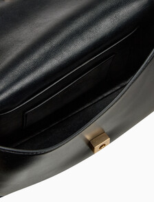 Buy 여성 하드웨어 모노그램 플랩 카메라 백 in color BLACK