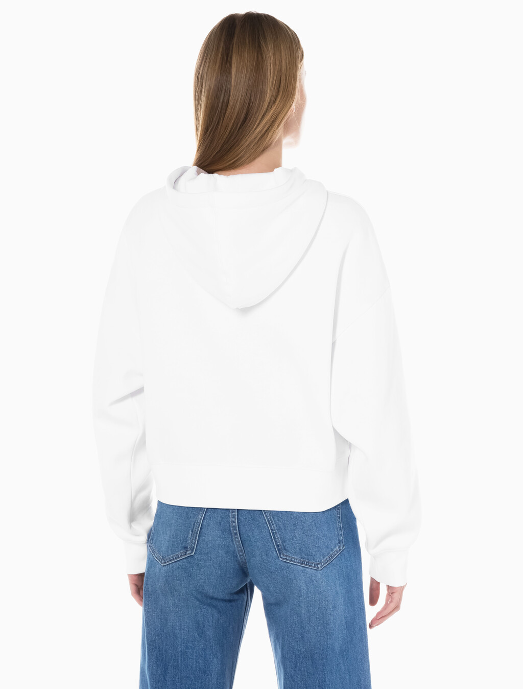 Buy 여성 아카이브 로고 플리스 후디 in color BRILLIANT WHITE