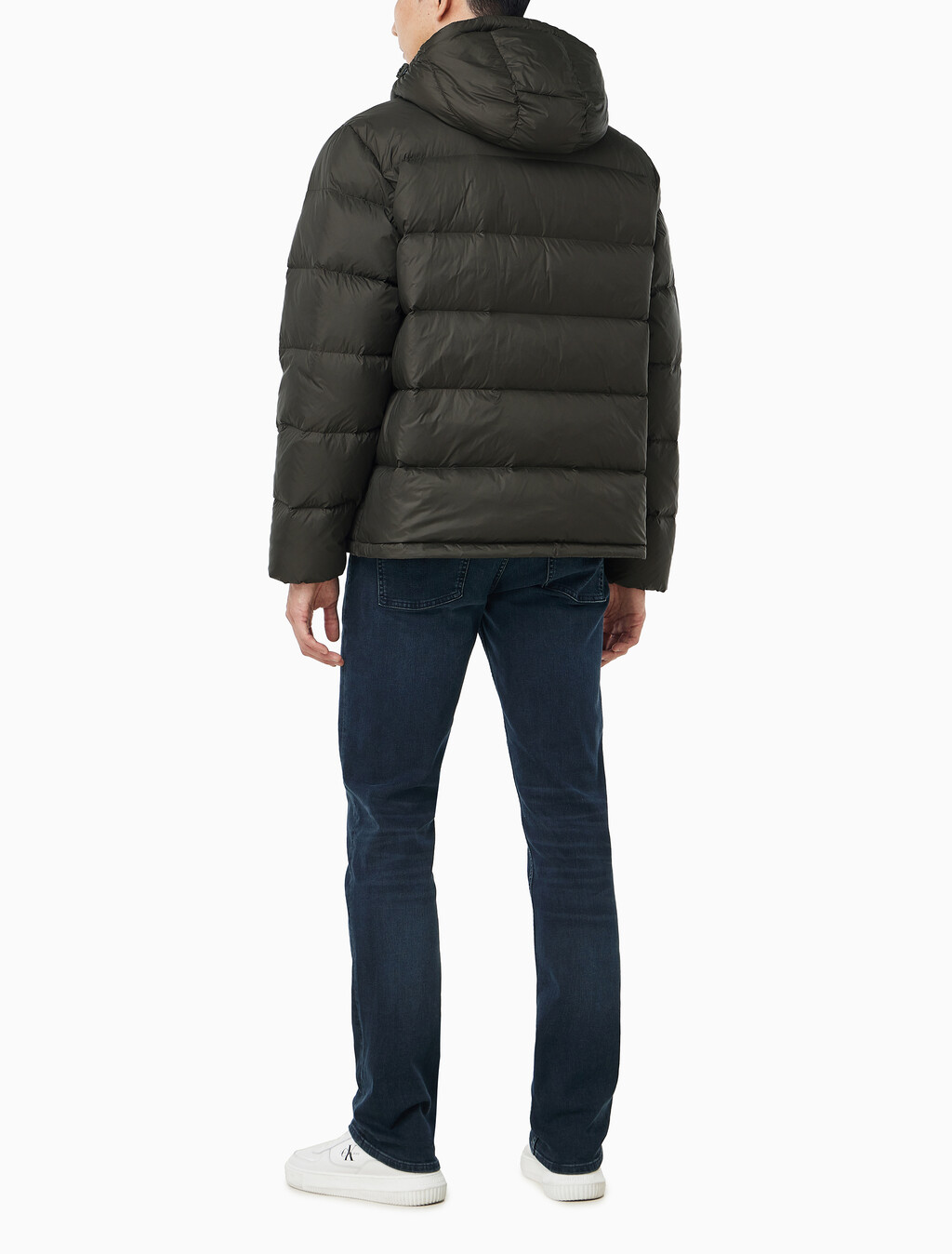 Buy 남성 나일론 집업 후드 다운 푸퍼 자켓 in color CHARCOAL