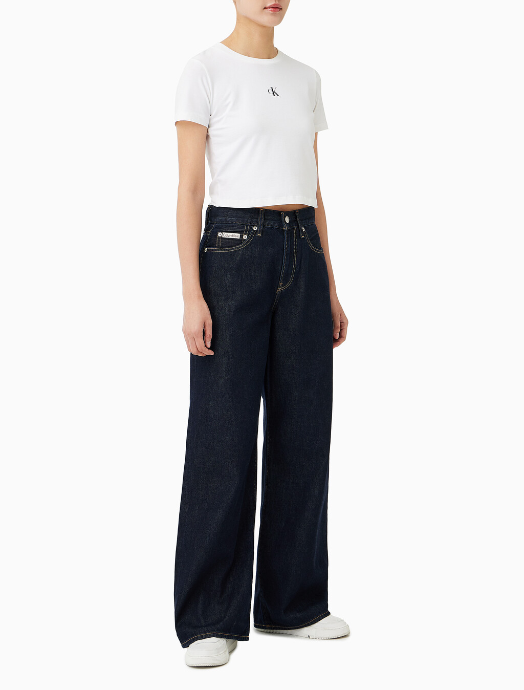 Buy 여성 와이드레그 에코 데님 in color RINSE BLUE