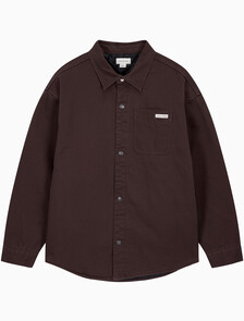 Buy 남성 90s 페디드 자바 긴팔 셔츠 in color brown