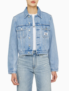 Buy 여성 크롭 90'S 데님 자켓 in color CHALKY BLUE