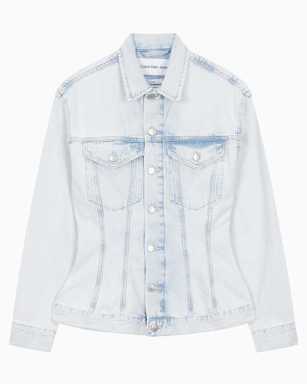 Buy 여성 오버사이즈핏 코르셋 데님 재킷 in color 028A CHALKY BLU