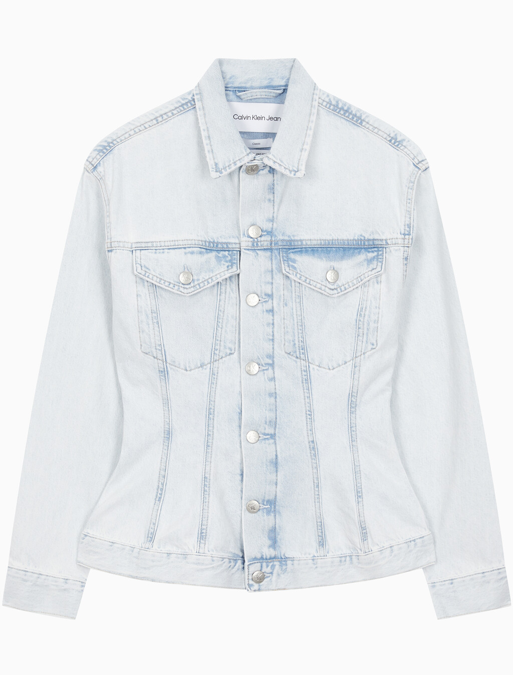 Buy 여성 오버사이즈핏 코르셋 데님 재킷 in color CHALKY BLUE