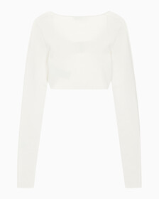 Buy 여성 마이크로 가디건 in color WHITE