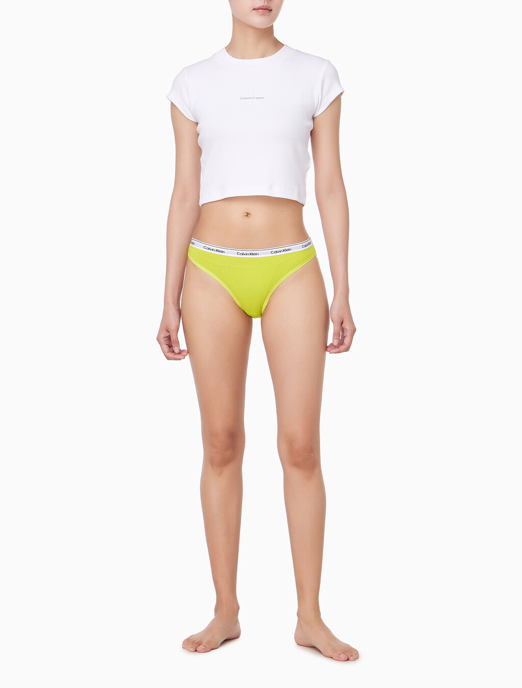 Buy 여성 모던로고 로우라이즈 비키니 in color KEWL LIME