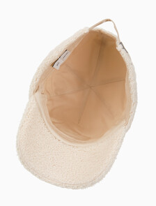 Buy 남녀공용  우븐 패치 로고 부클 볼캡 in color IVORY