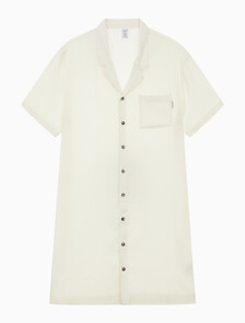Buy 여성 퓨어쉰 숏 슬리브 나이트셔츠 in color IVORY