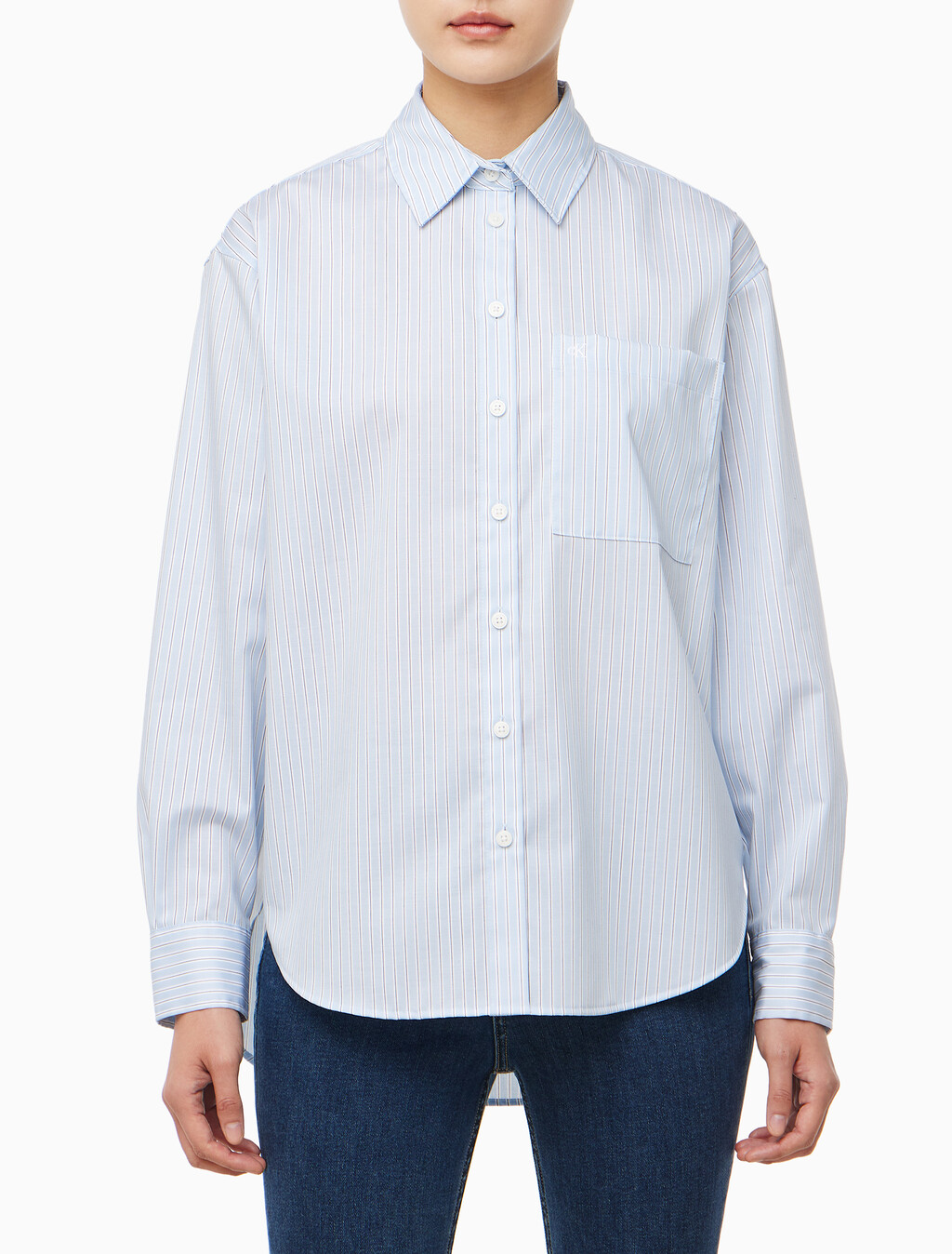 Buy 여성 릴렉스핏 셔츠 in color CHAMBRAY BLUE/ WHITE/ NIGHT SKY STRIPE