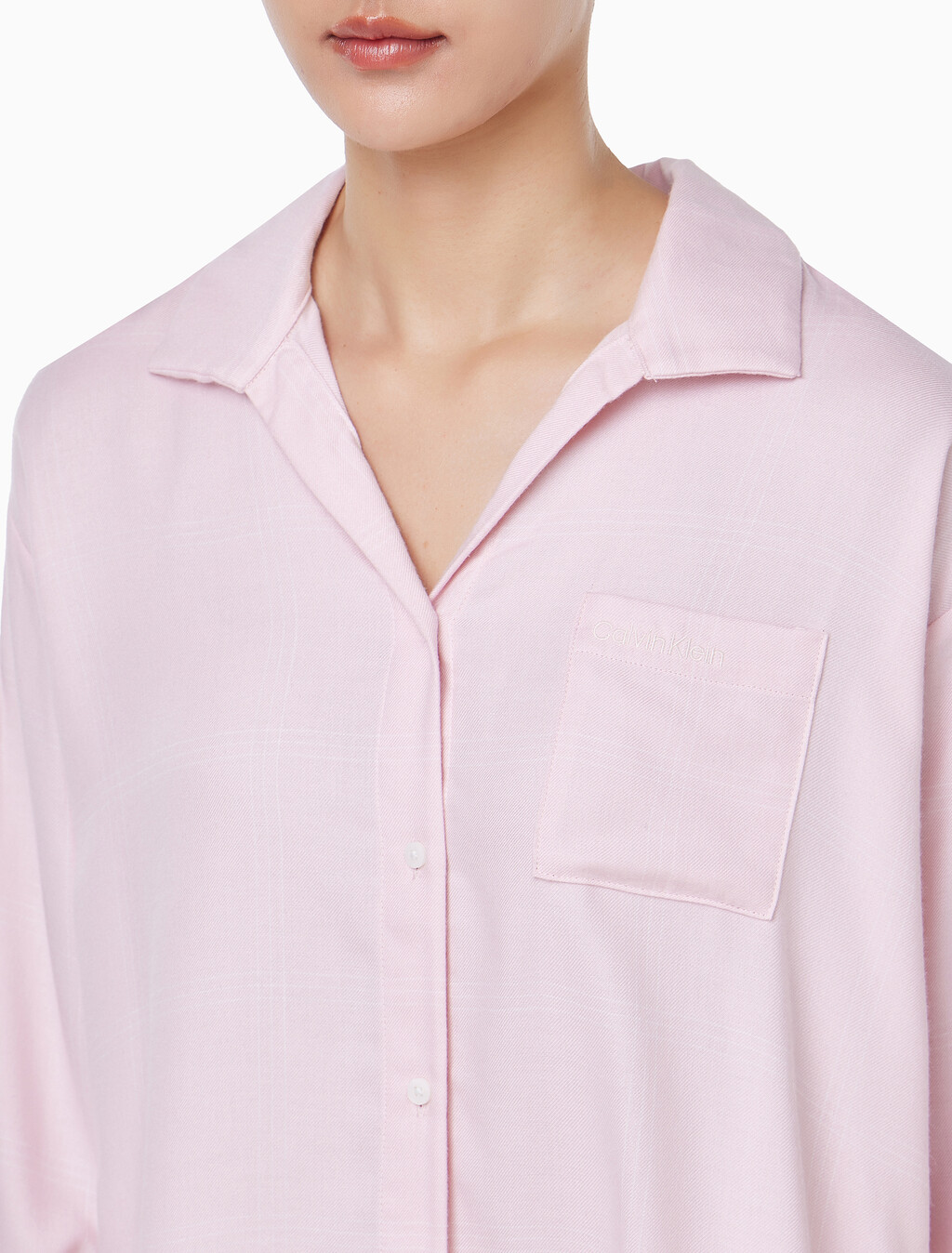 Buy 여성 울트라 소프트 모달 블렌드 플란넬 롱슬리브 셔츠 in color Pink
