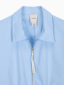 Buy 여성 로고 트림 크랍 셔츠 in color SKY BLUE