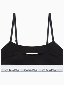 Buy 여성 모던코튼 디컨스트럭티드 AF 브라렛 in color BLACK