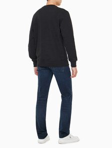 Buy 남성 셔닐 모노로고 기모 스웻셔츠 in color CK BLACK