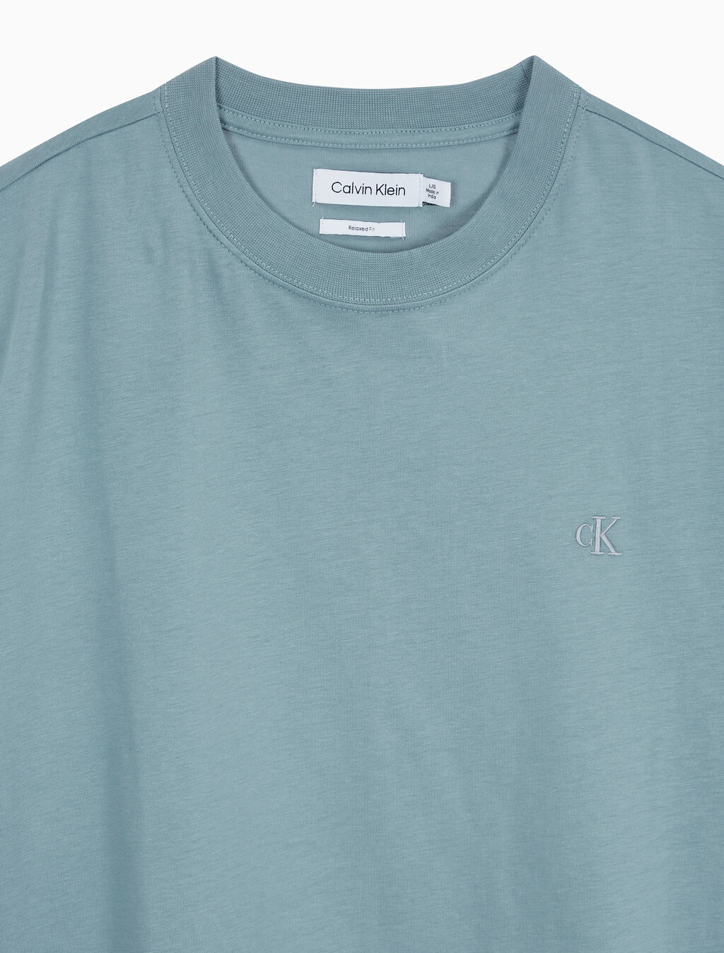 Buy 남성 릴렉스핏 아카이브 로고 반팔 티셔츠 in color BLUE GREY