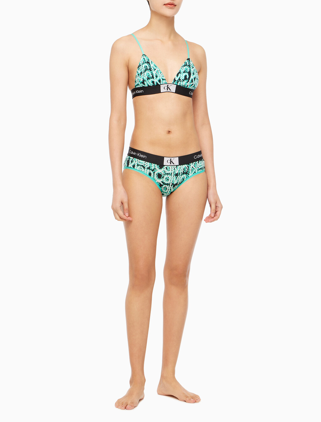 Buy 여성 1996 코튼 AF 힙스터 팬티 in color LAYERED WAVY LOGO PRINT FRESH PEPPERMINT