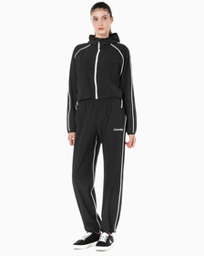Buy 여성 릴랙스핏 우븐 조거 팬츠 in color BLACK