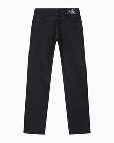 Buy 남성 블랙 90s 스트레이트핏 데님 in color WASHED BLACK LOGO LACE