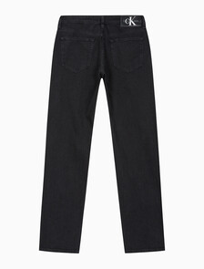 Buy 남성 블랙 90s 스트레이트핏 데님 in color WASHED BLACK LOGO LACE