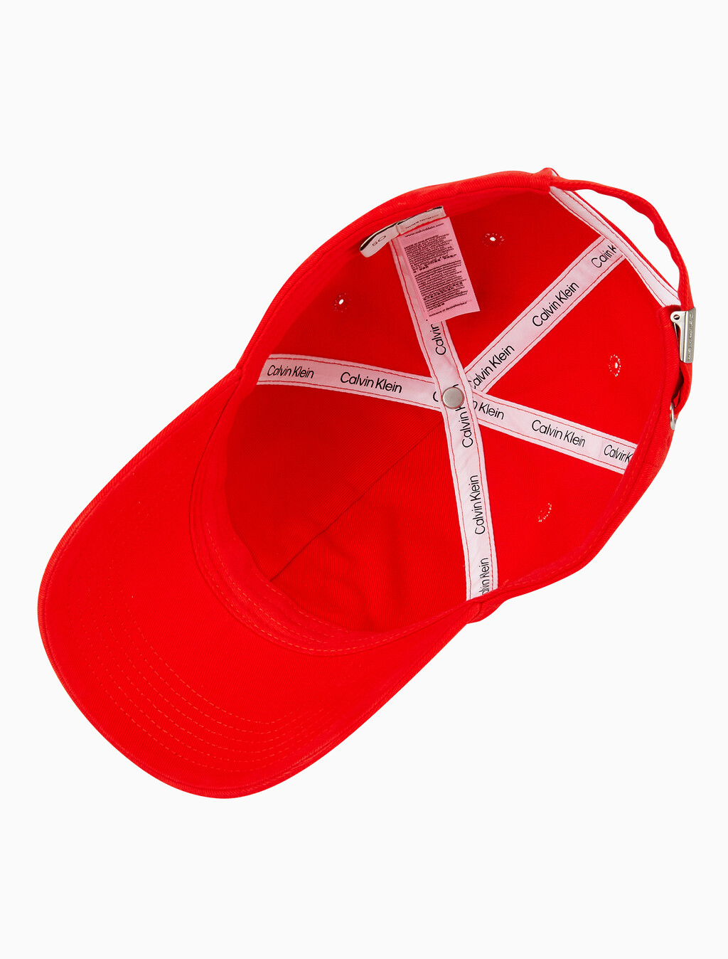 Buy 남녀공용  라지 레이어드 모노그램 자수 로고 볼캡 in color FLAME SCARLET