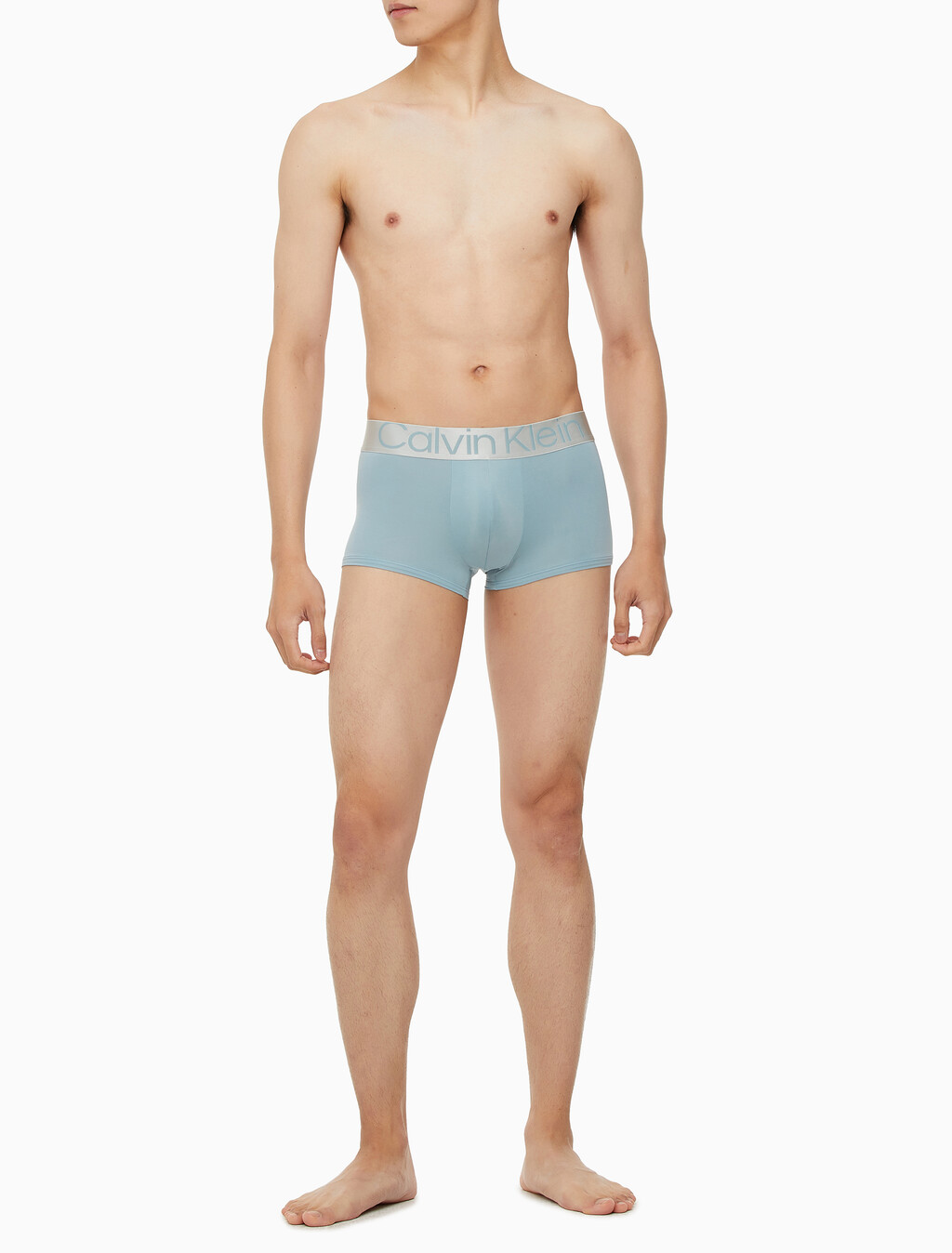 Buy 남성 CK 리컨시더드 스틸 마이크로 로우라이즈 드로즈 3PK in color BLUE/CHARCOAL/PINK