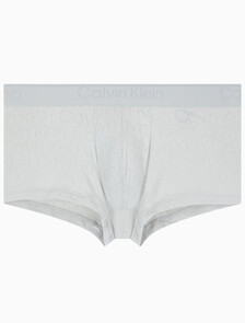 Buy 남성 CK 블랙 로고 자카드 로우 라이즈 드로즈 in color WHITE GREY