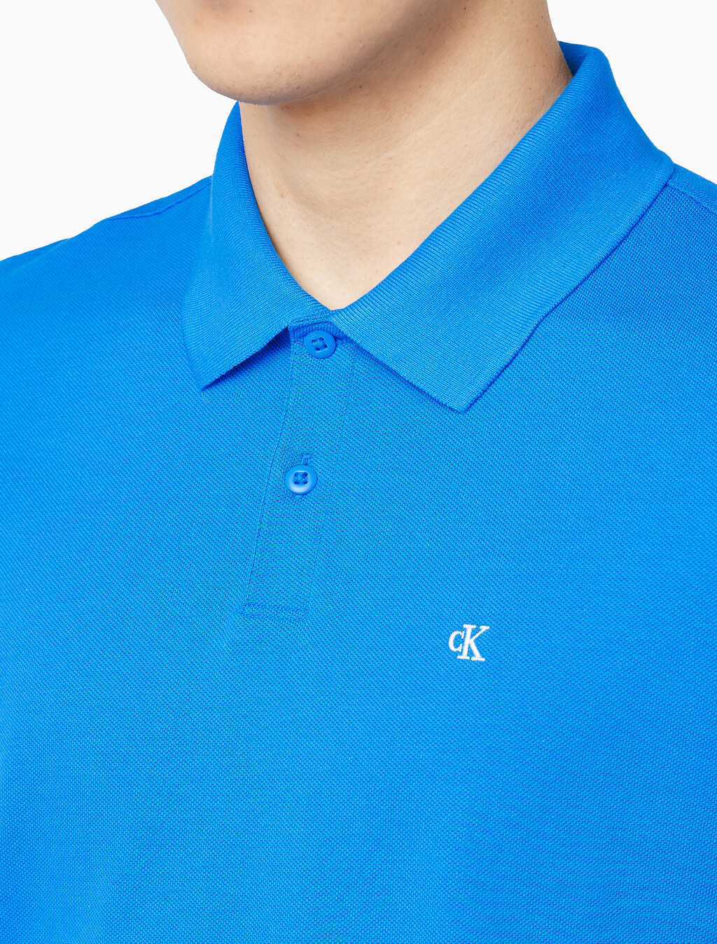 Buy 모노그램 피케 폴로 티 in color FRENCH BLUE