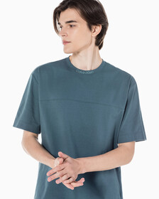 Buy 남성 릴렉스핏 저지 숏슬리브 티셔츠 in color OCEAN TEAL/ BLK