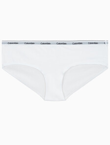 Buy 여성 모던로고 로우라이즈 힙스터 in color WHITE