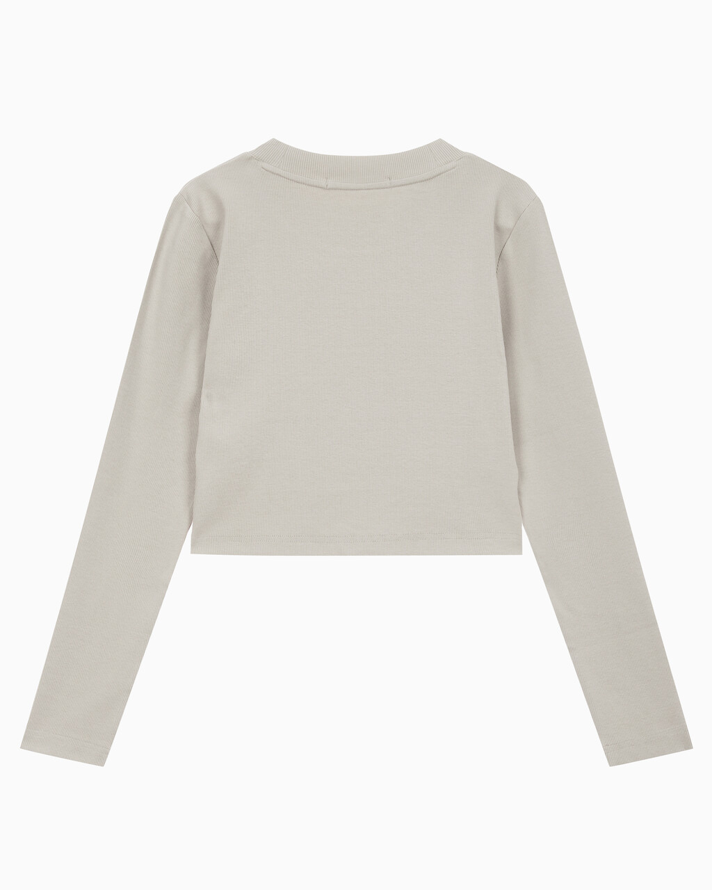 Buy 여성 롱슬리브 모노그램 베이비 티 in color BEIGE