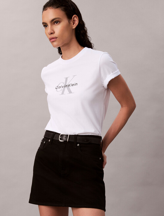 여성 모노그램 로고 반팔티셔츠