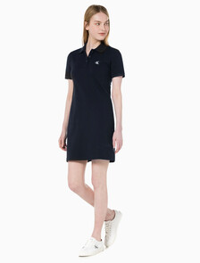Buy 여성 CK 로고 폴로 반팔 원피스 in color NIGHT SKY