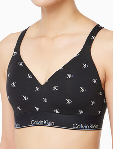 Buy 여성 아이콘 코튼 모달 리프트 브라렛 in color DIAMOND LOGO PRINT_BLACK