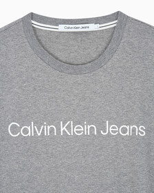 Buy 남성 레귤러핏 인스티튜셔널 로고 스트레치 반팔 티셔츠 in color MID GREY HEATHER