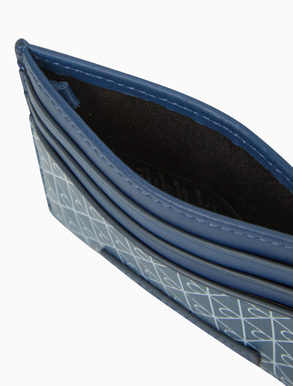 Buy 남녀공용 코티드 AOP 카드 지갑 in color Denim Blue