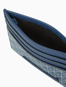 Buy 남녀공용 코티드 AOP 카드 지갑 in color Denim Blue