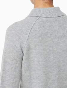 Buy 여성 버튼 가디건 in color LIGHT GREY HEATHER