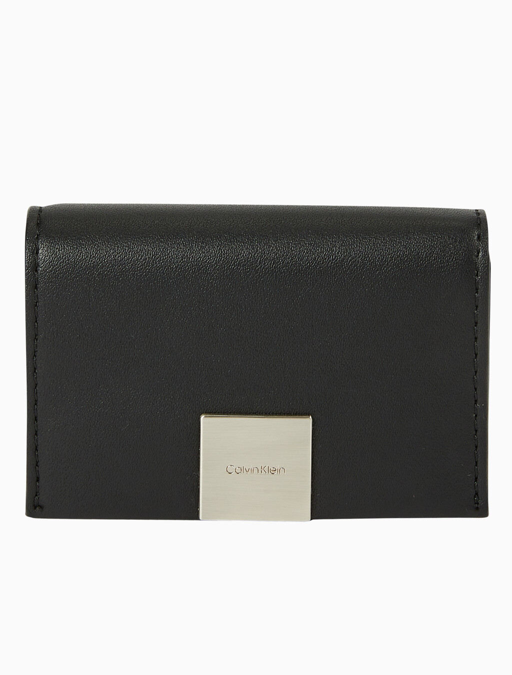 Buy 여성 CK 락 플랩 아코디언 카드지갑 in color BLACK