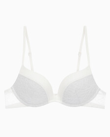 Buy 여성 CK 블랙 그래픽 레이스 AF 푸쉬업 브라 in color VAPOROUS GRAY