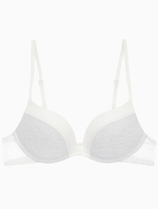 Buy 여성 CK 블랙 그래픽 레이스 AF 푸쉬업 브라 in color VAPOROUS GRAY
