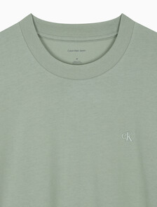 Buy 남성 오버핏 엠보스 모노로고 티 in color Grey