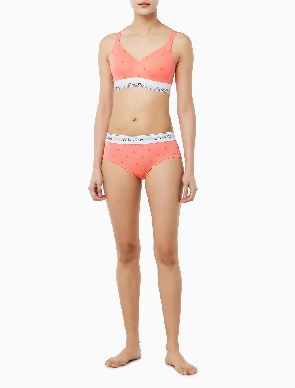 Buy 여성 아이콘 코튼 모달 리프트 브라렛 in color Coral