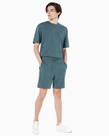 Buy 남성 레귤러핏 우븐 쇼츠 in color OCEAN TEAL/ BLK